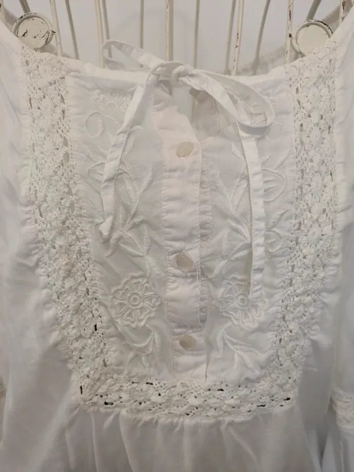 Blouse légère blanche/crème 40 - photo numéro 5