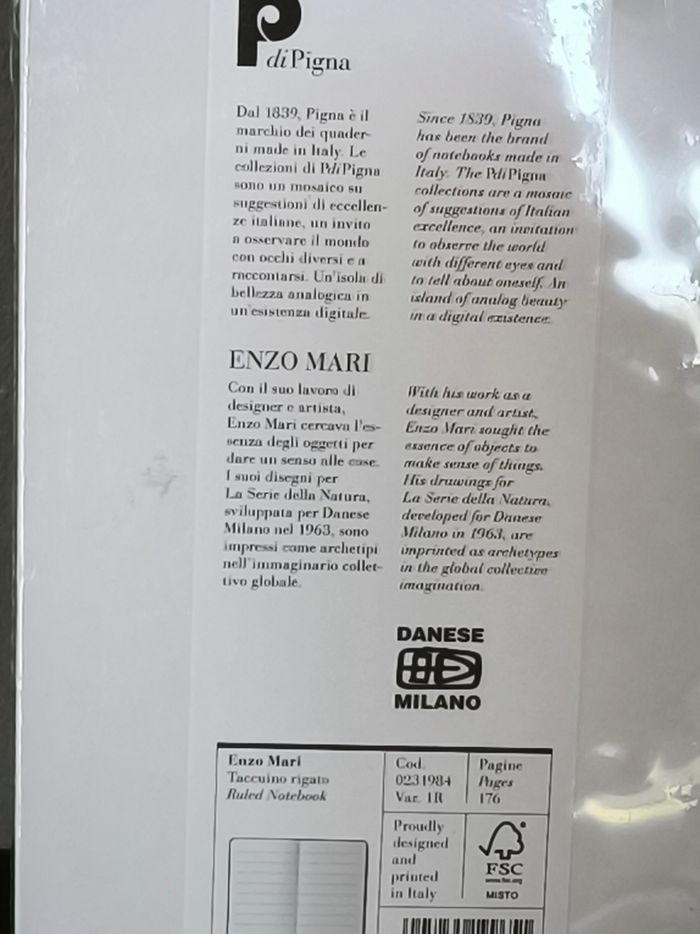 Carnet de note Enzo Mari - photo numéro 2