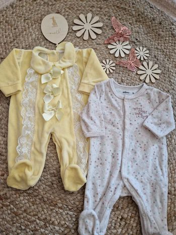 Lot de pyjamas 1 pièce gémo bébé fille 1 mois