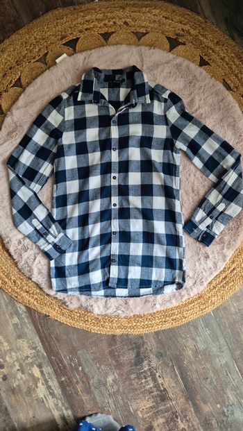 Chemise à carreaux bleu et blanche In Extenso 💥 14 ans