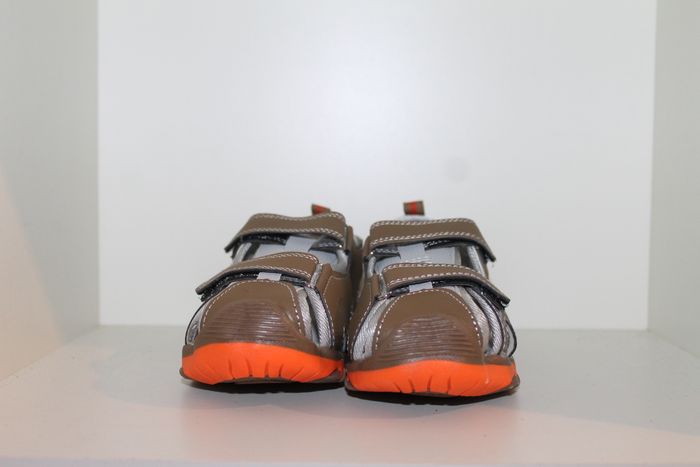 superbe sandales nus pieds marron et orange 31 - photo numéro 2