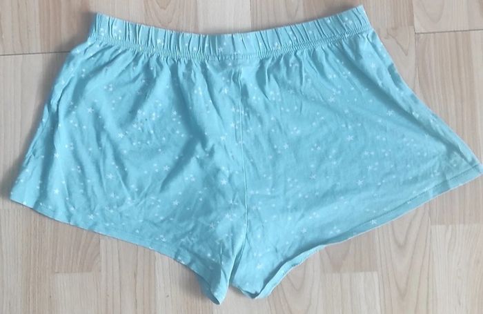 Short pyjama bleu turquoise Kiabi – taille M – étoiles – confort - photo numéro 2