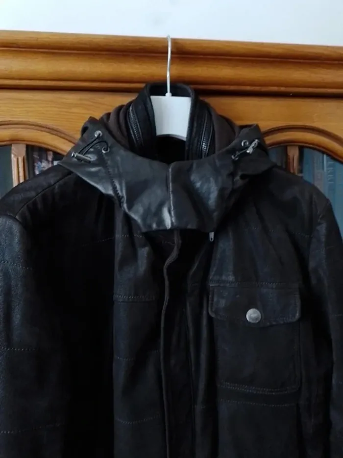 Blouson vintage en cuir Olly Gan taille XL - photo numéro 14