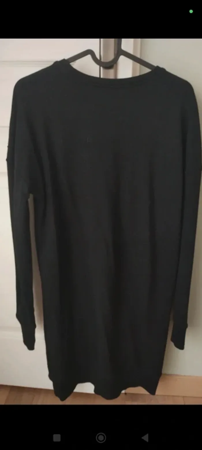 Robe sweat noire à volants H&M 34 - photo numéro 2