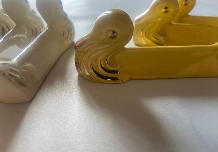 Lot de 9 reposes couteaux canards multicolores Vallauris - photo numéro 10