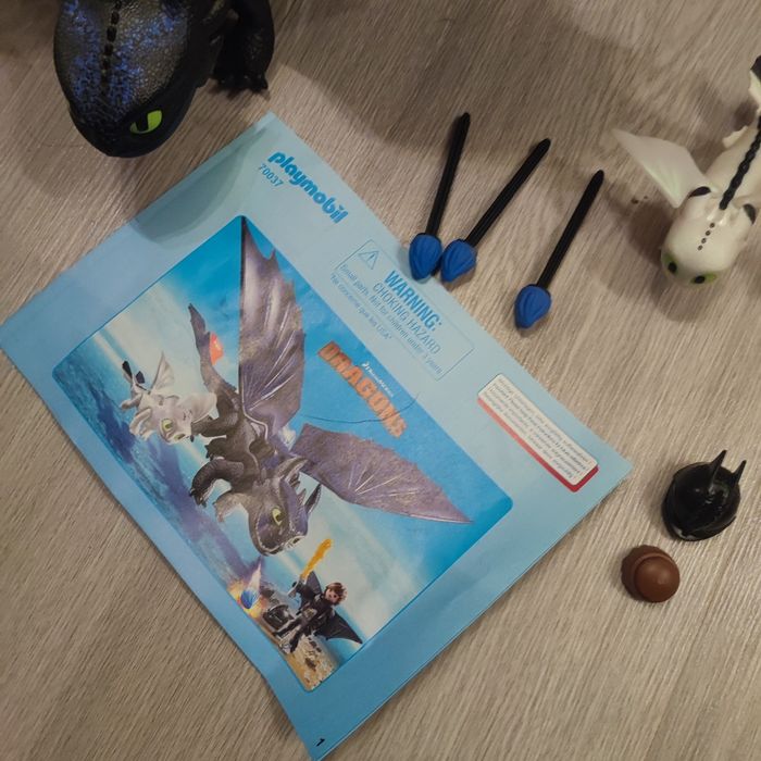 Playmobil 70037 krokmou et Harold avec bébé dragon COMPLET - photo numéro 4