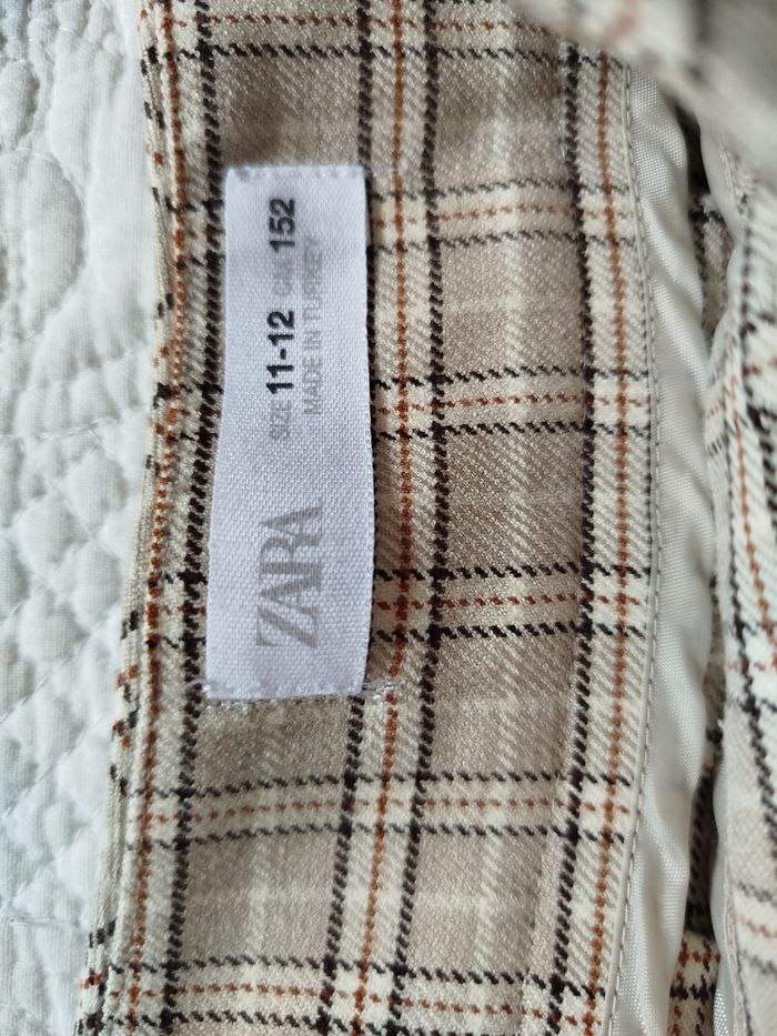 Jupe enfant 11 12 ans 152 cm style écossais marron Zara - photo numéro 3