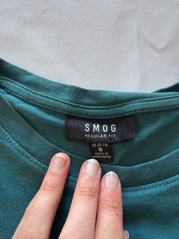 T-shirt uni vert canard - SMOG - S/36 - photo numéro 3