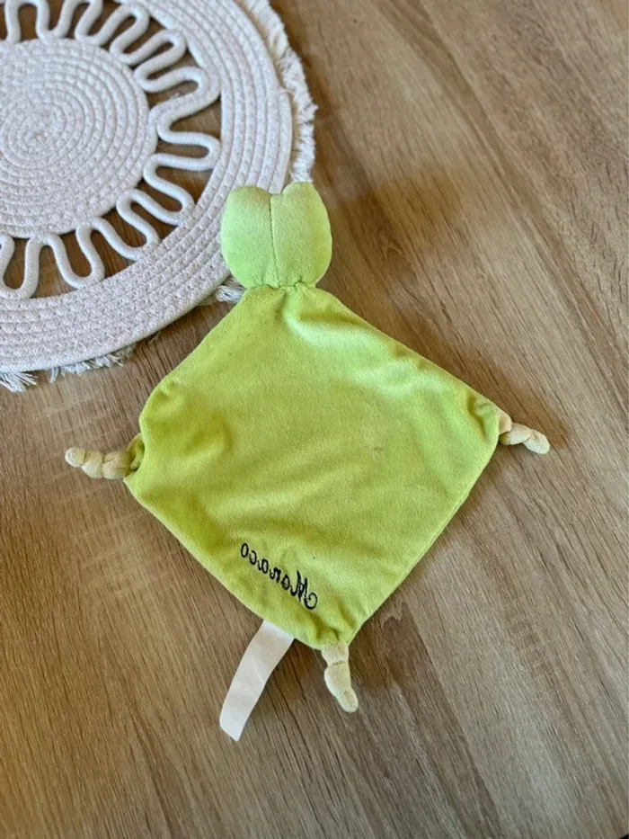 Doudou plat grenouille vert – Très bon état - photo numéro 3
