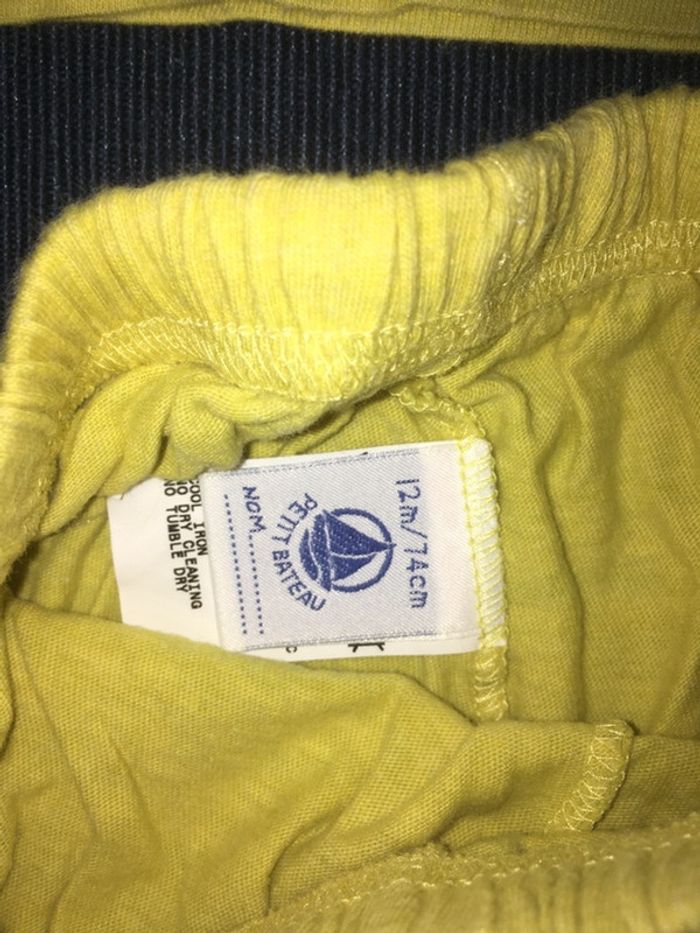 Ensemble ou pyjacourt Petit bateau 12 mois - photo numéro 3