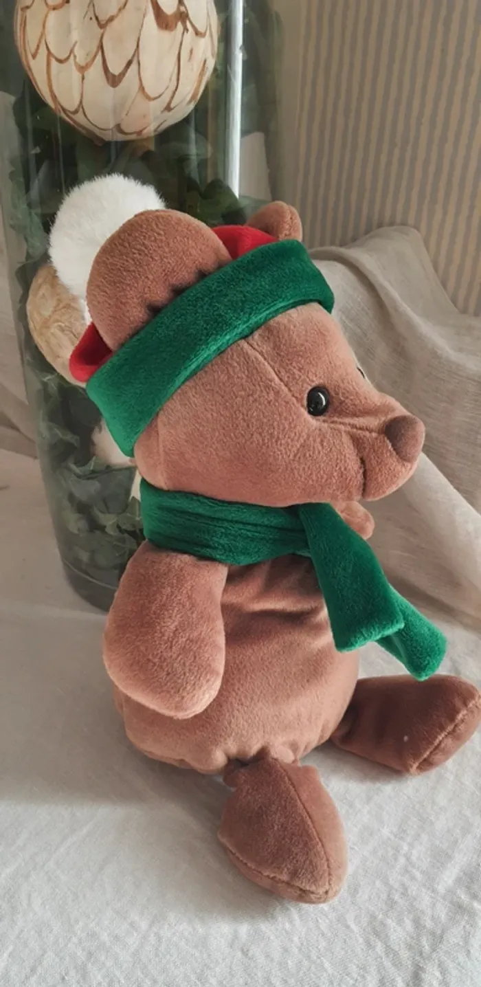 Peluche "Peeko" ours de Noel - photo numéro 5