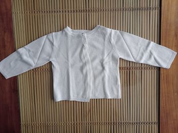 Gilet boléro blanc 12 mois