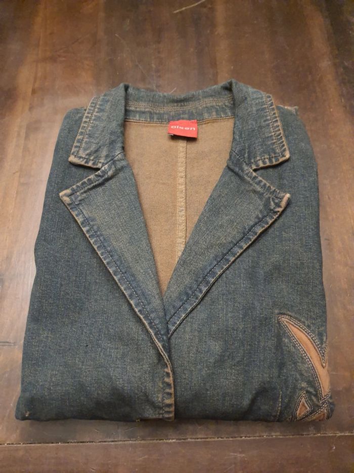 Veste en Jean marine et marron Olsen fr 46 - photo numéro 20
