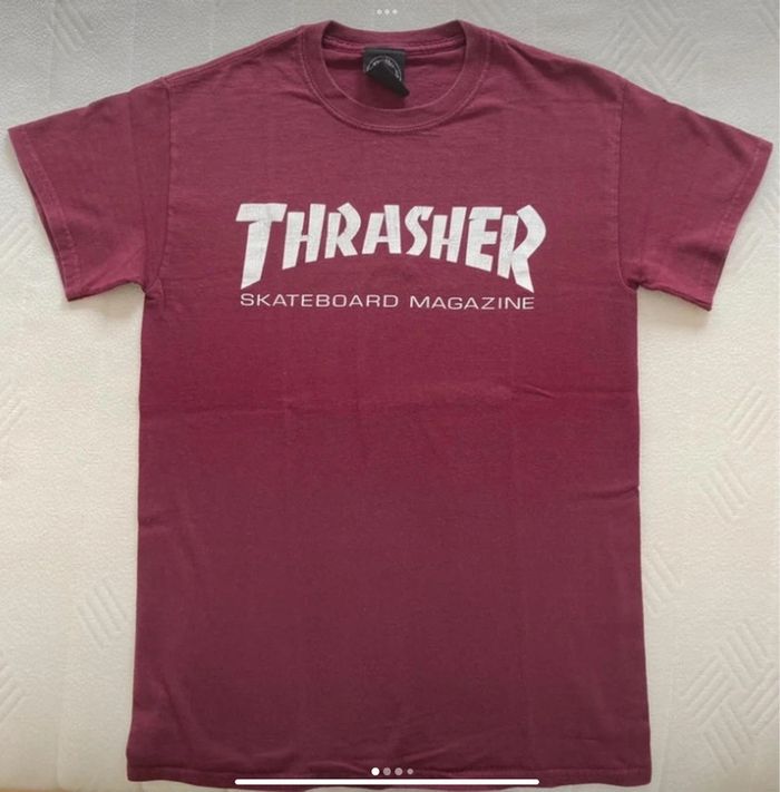 Très beau t-shirt thrasher bordeaux || 100% coton || taille S || unisexe