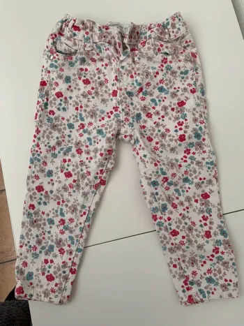 Pantalon fleuri taille 80