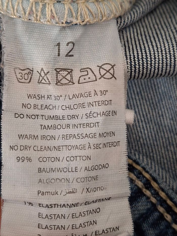 Jean bleu denim skinny 12 ans Levis - photo numéro 8
