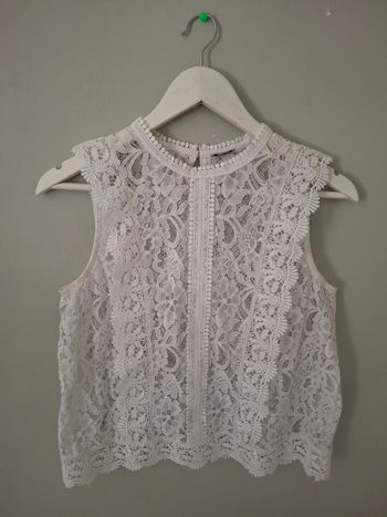 Debardeur dentelle blanc