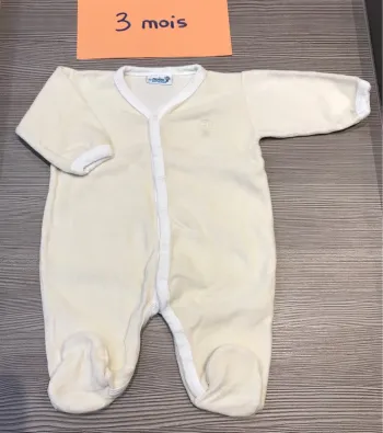 Pyjama velours garçon 3 mois
