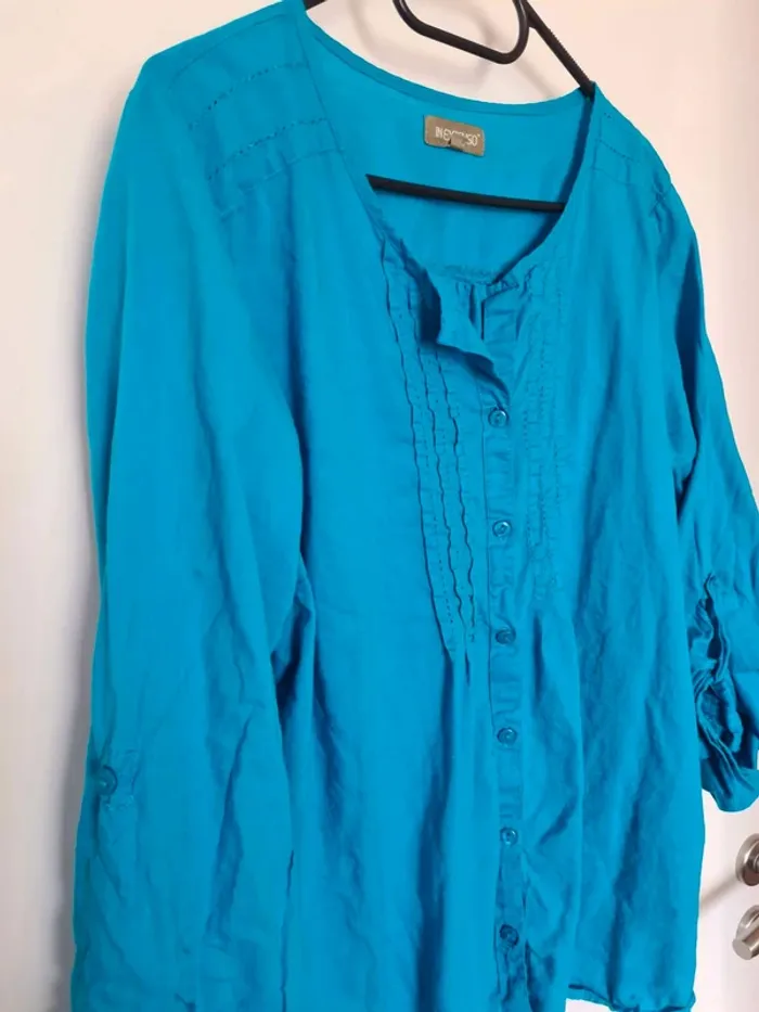 Blouse taille 46 48 coton - photo numéro 2