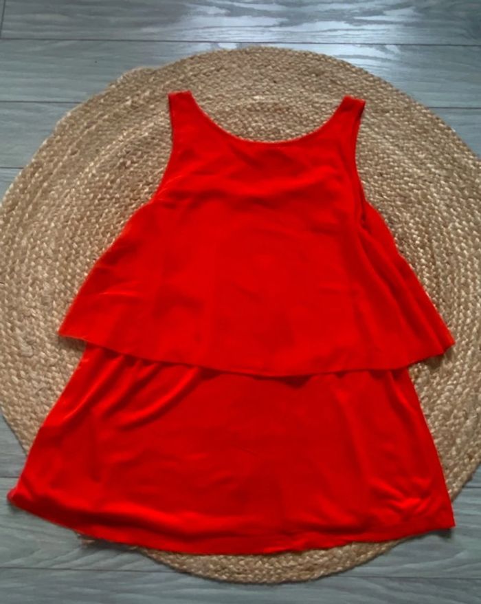Débardeur top tunique orange Taille M - photo numéro 2