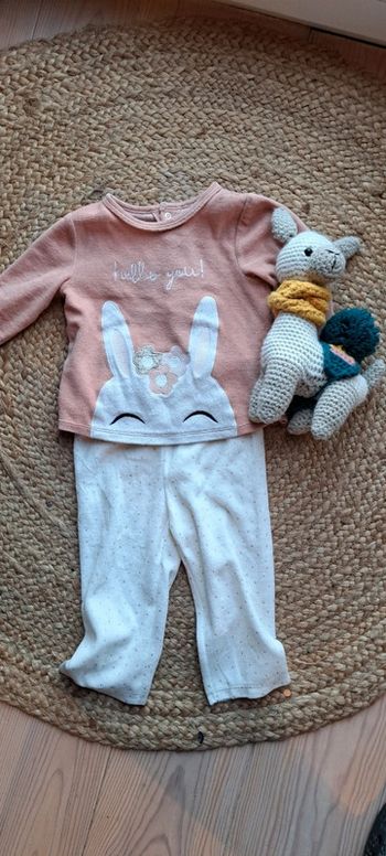 Pyjama 2 pièces velours 18 mois