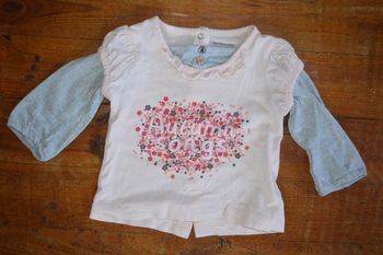 Tee shirt manches longues Vertbaudet 12 mois - 1 an