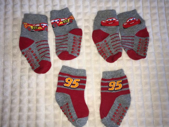 Lot de 3 paires de chaussettes antidérapantes cars