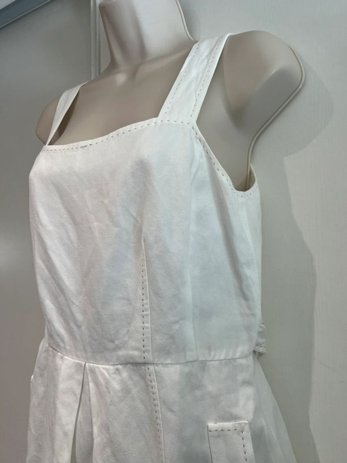 Robe blanc cassé Caroll  taille 38 lin et coton - photo numéro 4