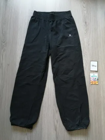 Bas de jogging noir élastique à la taille / domyos / (10ans)