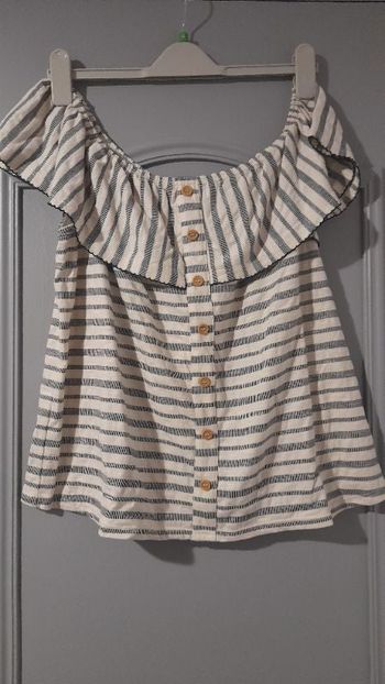 Tee-shirt décolleté boutonnée 2 couleurs