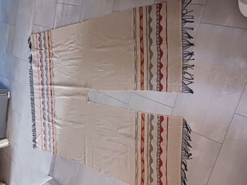 cape poncho douillet beige imprimé Neuf