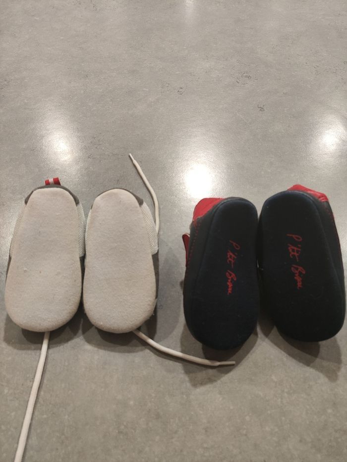 Lot de 2 paires de chaussures bébé – Taille 17 – Marque Snoopy & P’tit Bisou – jamais portées - photo numéro 6