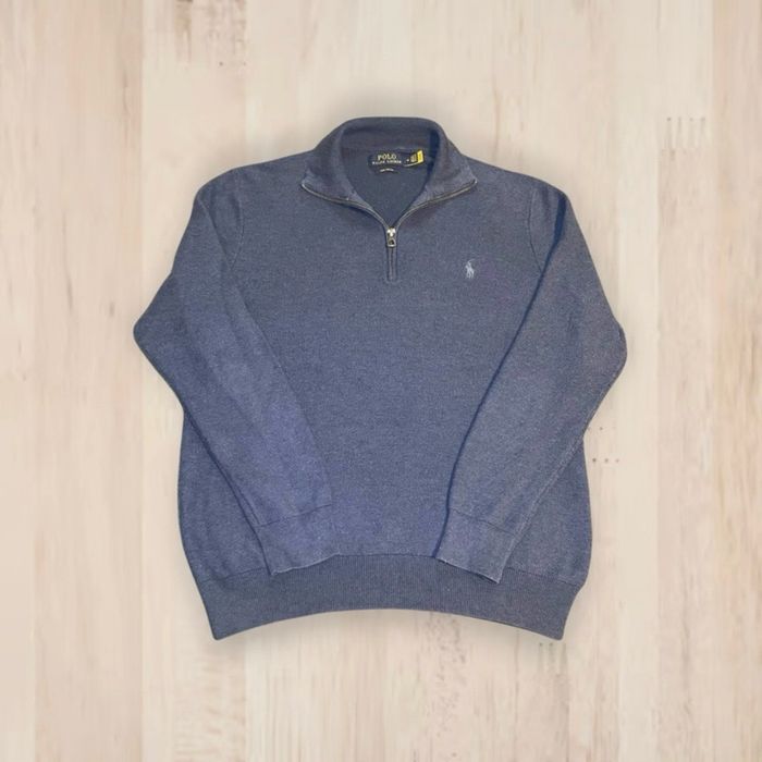 Ralph Lauren Half Zip Bleu Roi M – Pull Col Camionneur Homme 🔥 - photo numéro 2