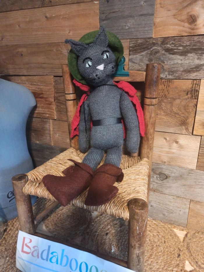 Peluche crochet fait main le chat botté BE - photo numéro 2