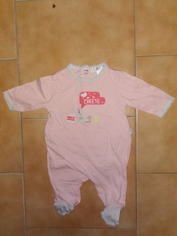 Pyjama rose fin 1mois