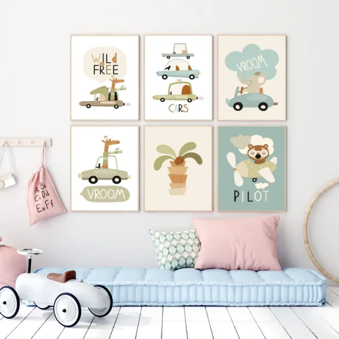 Affiches “Cars & Jungle” pour chambre enfant - photo numéro 3