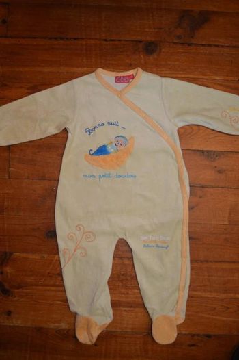 Pyjama velours fermeture devant 12 mois - 1 an Dim Dam