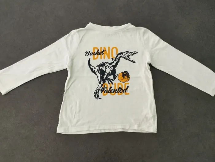 T-shirt manches longues dinosaure