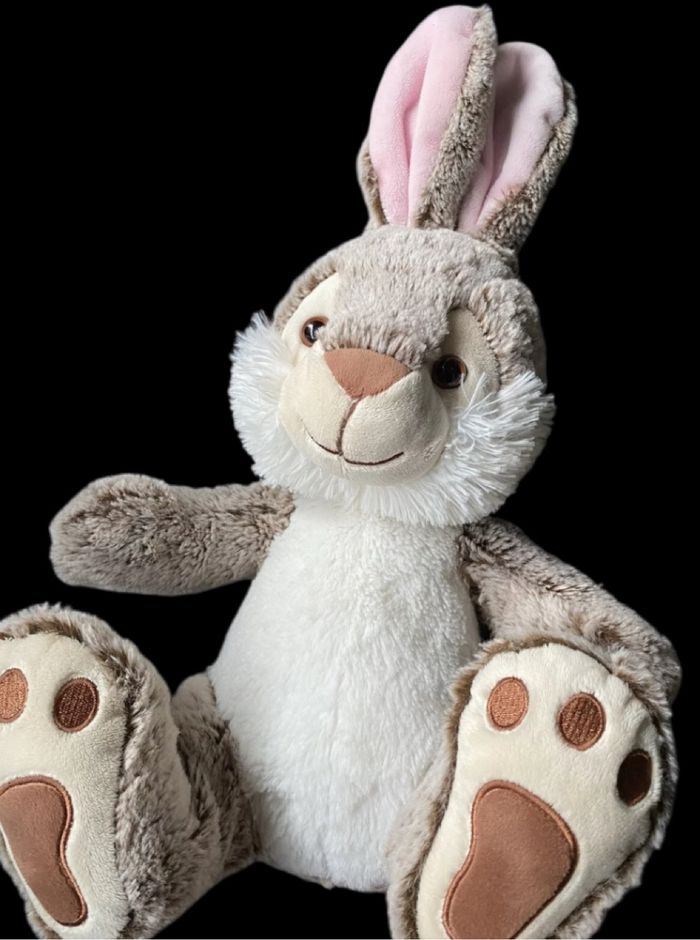 ❤️B2819 Peluche Doudou Lapin Rabbit Simba Toys Nicotoy  Marron Blanc Chiné