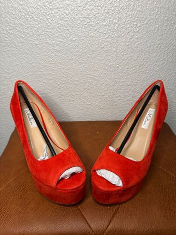 Escarpins compensés orange – Malien - photo numéro 4