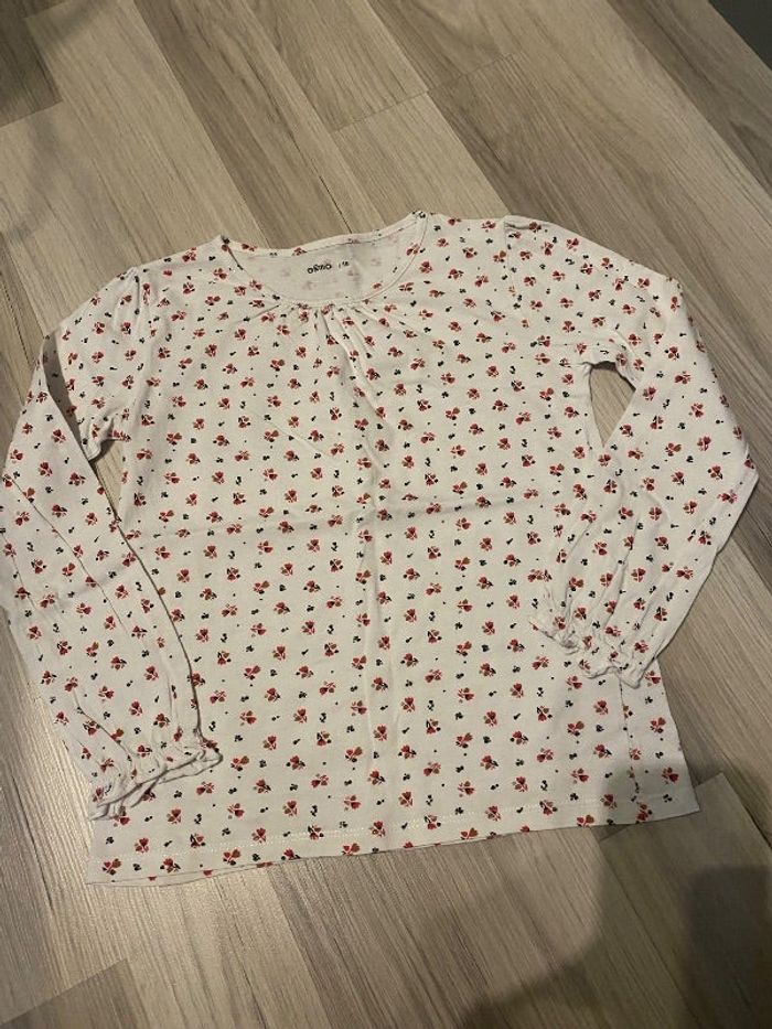 T shirt manche longue fleurie