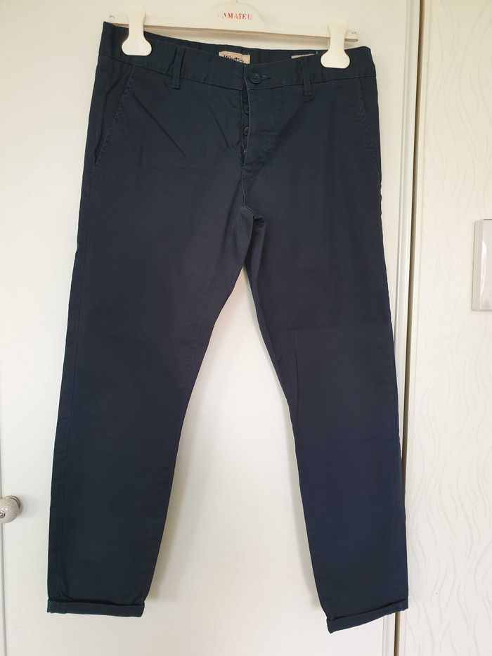 Pantalon chino 7/8 eme bleu Kiliwatch