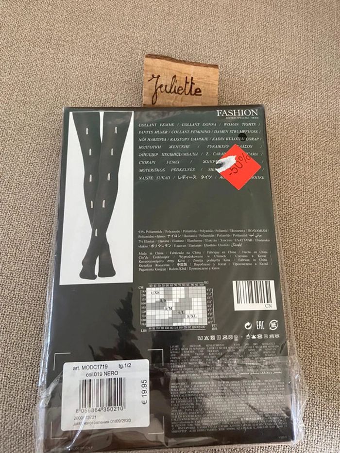 Collants noirs à strass Édition Calzedonia Taille S - photo numéro 2