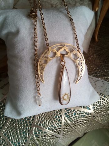 Collier lune et pendentif n'acre soleil