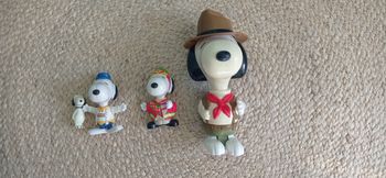 Lot de 04 figurines, Snoopy, Charly Brown, peanuts, vintage, BEG