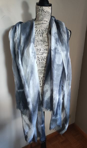 Foulard coton IKKS dégradé noir/gris
