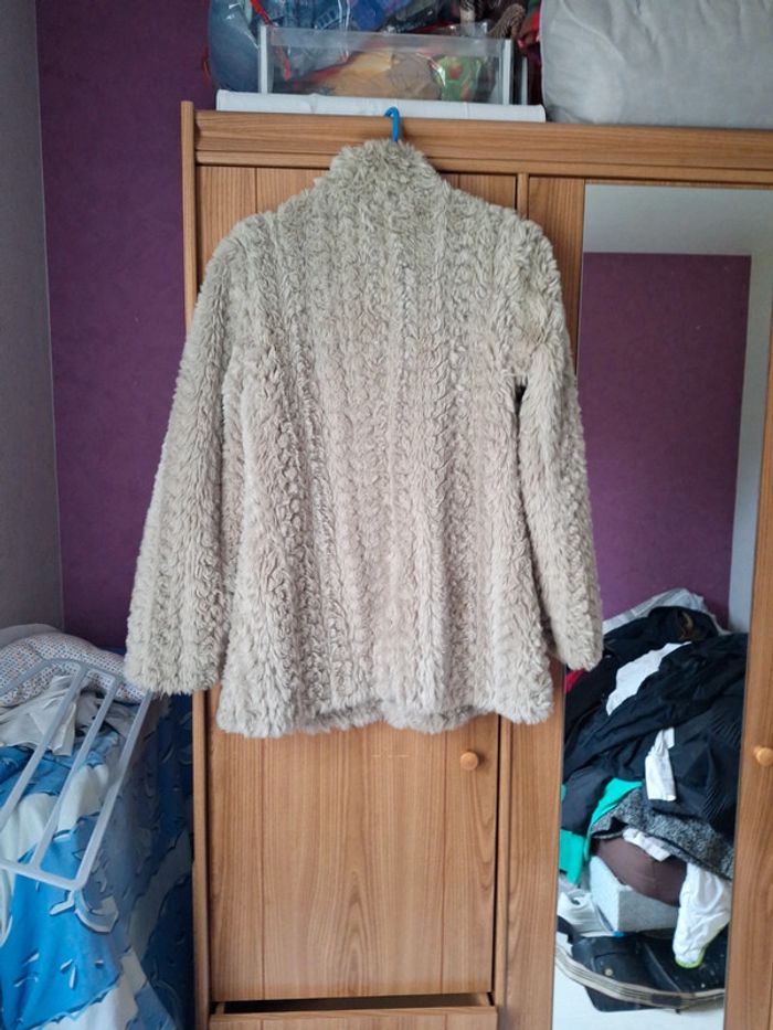 Blouson fausse fourrure gris - photo numéro 2