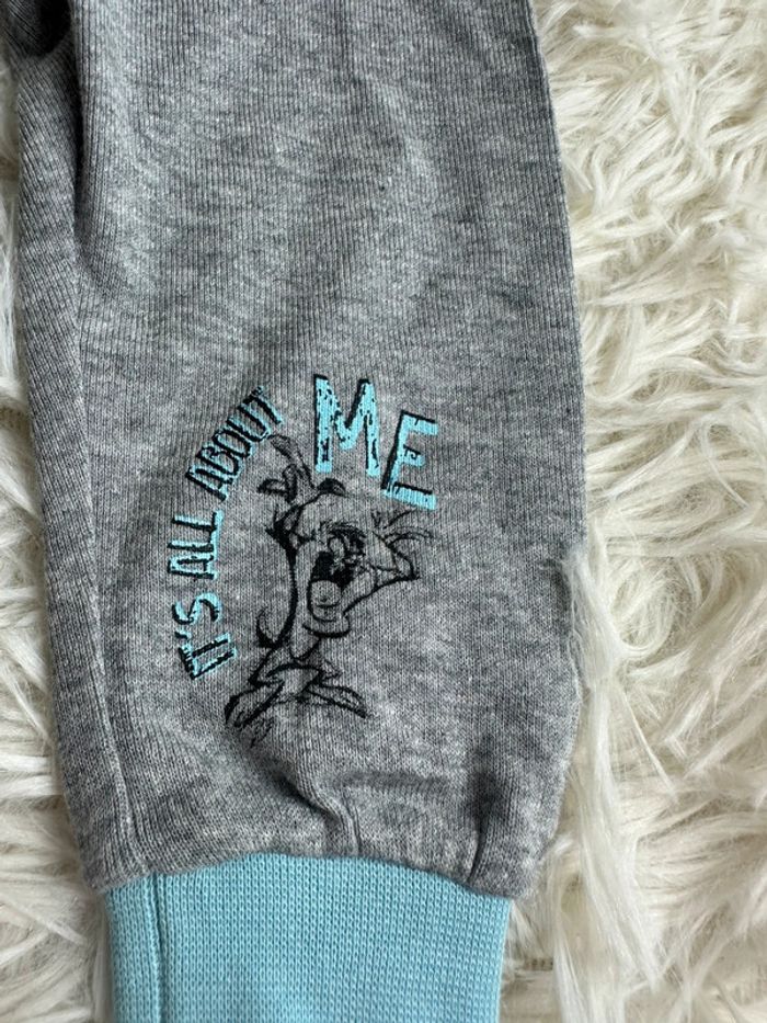 Legging gris et turquoise Looney Tunes taille 2-6 mois - photo numéro 2