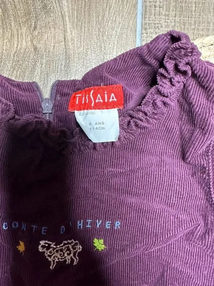 Robe velours fille Tissaia - 6 ans - "Conte d’hiver" - photo numéro 2