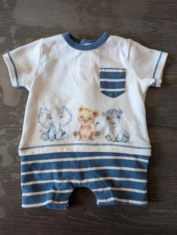 Barboteuse animaux savane rhinocéros éléphant lion